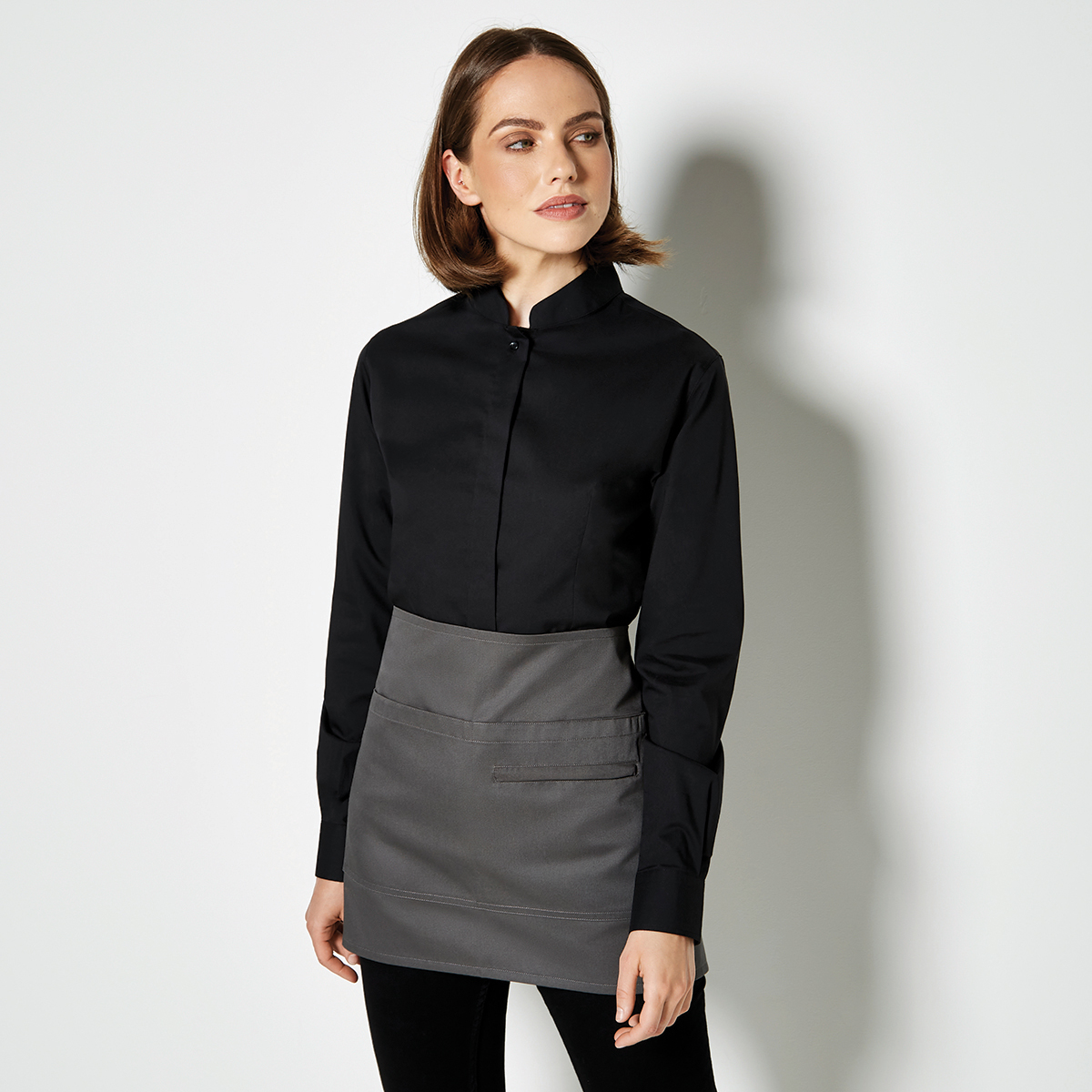 Black collared shirt womens hotsell